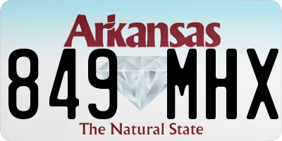 AR license plate 849MHX