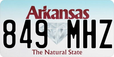 AR license plate 849MHZ