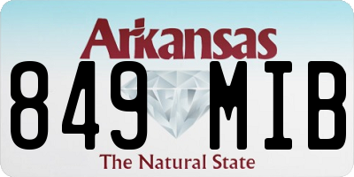 AR license plate 849MIB