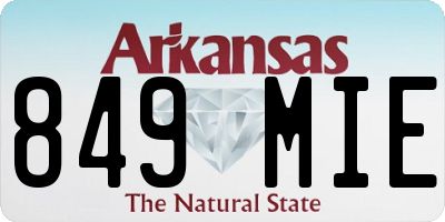 AR license plate 849MIE