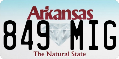 AR license plate 849MIG