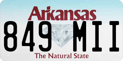 AR license plate 849MII