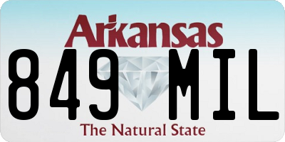 AR license plate 849MIL