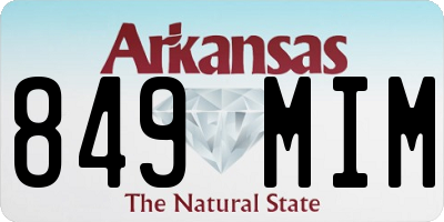 AR license plate 849MIM