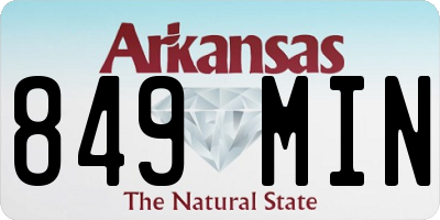 AR license plate 849MIN