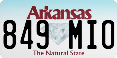 AR license plate 849MIO