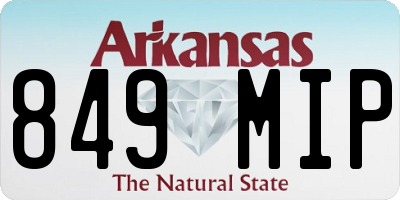 AR license plate 849MIP