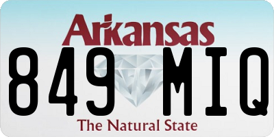 AR license plate 849MIQ