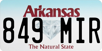AR license plate 849MIR
