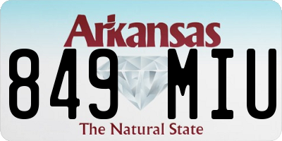AR license plate 849MIU