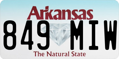 AR license plate 849MIW