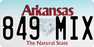 AR license plate 849MIX
