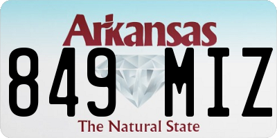 AR license plate 849MIZ