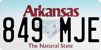 AR license plate 849MJE