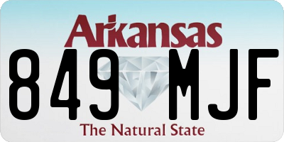 AR license plate 849MJF