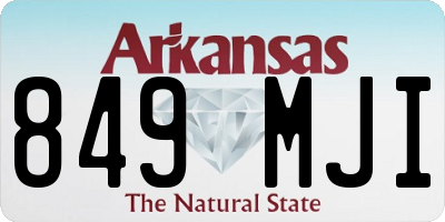 AR license plate 849MJI