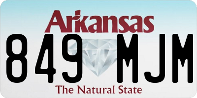 AR license plate 849MJM