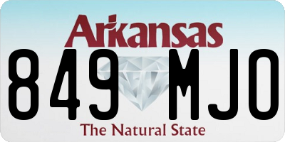 AR license plate 849MJO