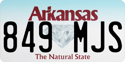 AR license plate 849MJS