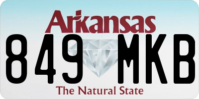 AR license plate 849MKB