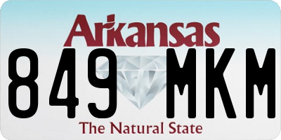 AR license plate 849MKM