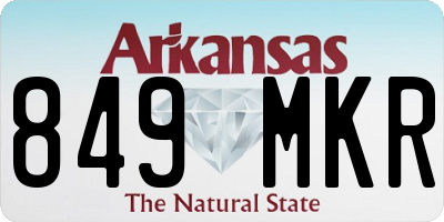 AR license plate 849MKR