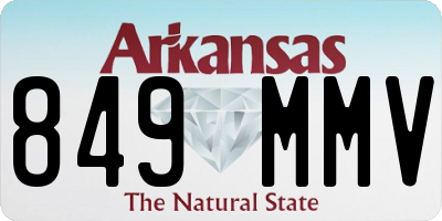 AR license plate 849MMV