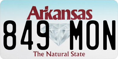 AR license plate 849MON