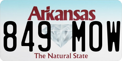 AR license plate 849MOW