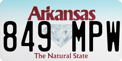 AR license plate 849MPW