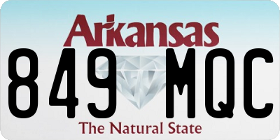 AR license plate 849MQC