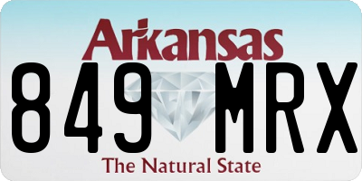 AR license plate 849MRX