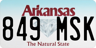 AR license plate 849MSK