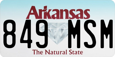 AR license plate 849MSM
