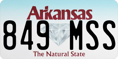AR license plate 849MSS