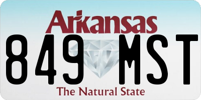 AR license plate 849MST