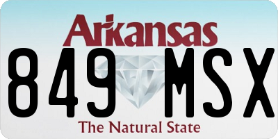 AR license plate 849MSX