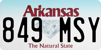 AR license plate 849MSY