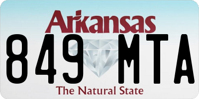 AR license plate 849MTA