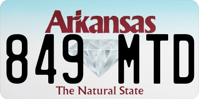 AR license plate 849MTD