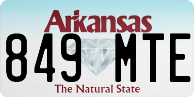 AR license plate 849MTE