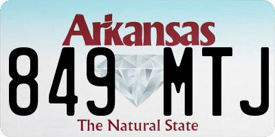 AR license plate 849MTJ