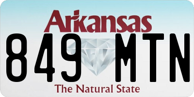 AR license plate 849MTN