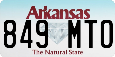 AR license plate 849MTO