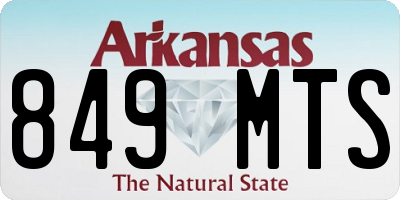 AR license plate 849MTS