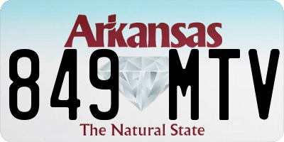AR license plate 849MTV