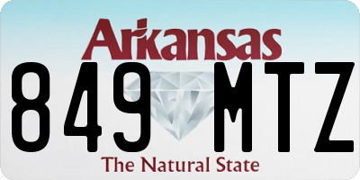 AR license plate 849MTZ