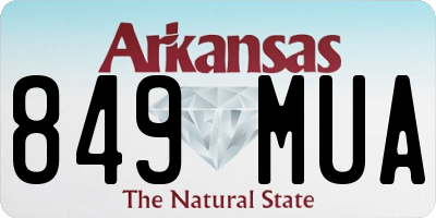 AR license plate 849MUA