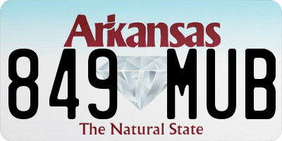 AR license plate 849MUB