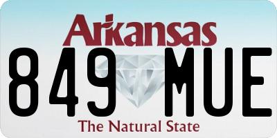 AR license plate 849MUE